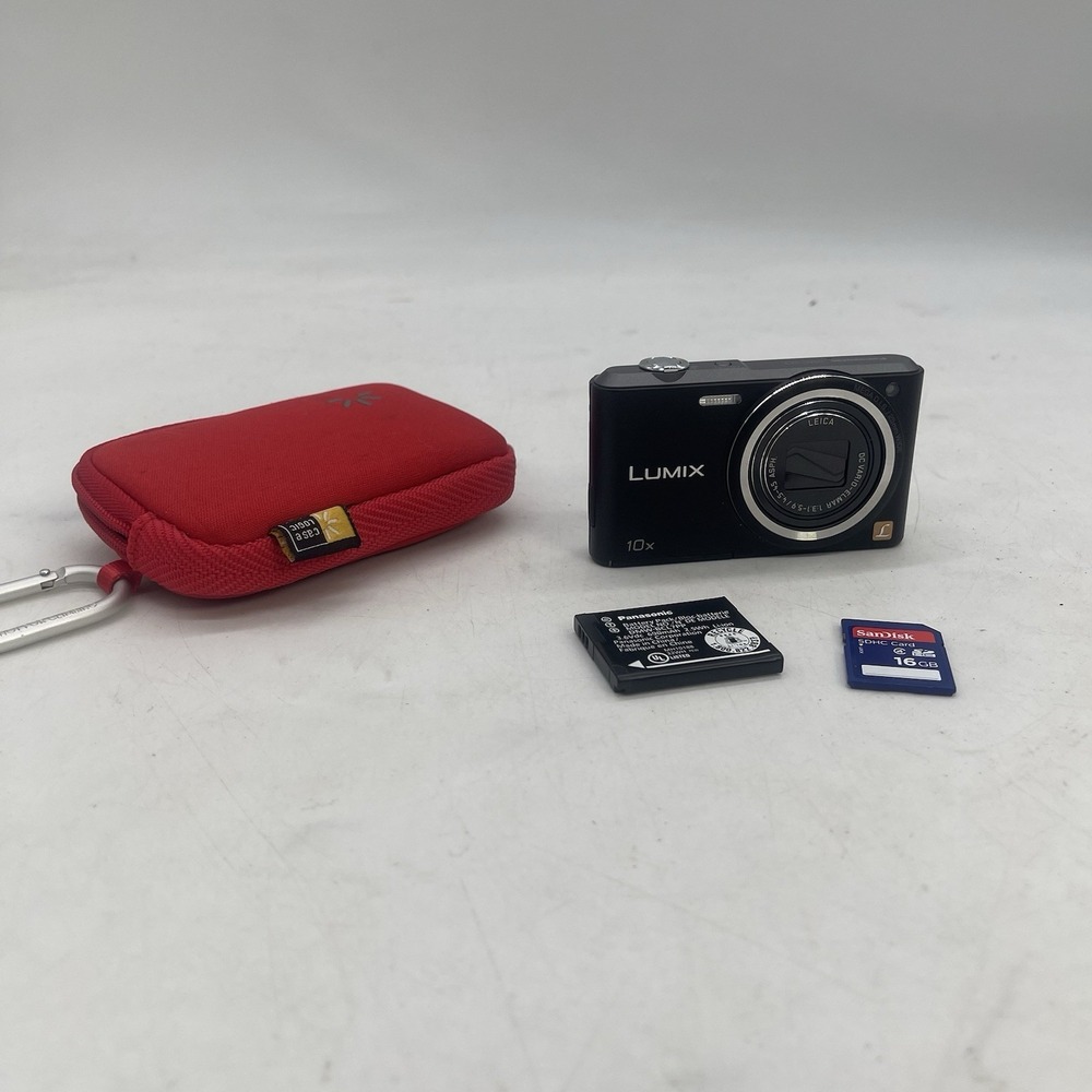 Panasonic Lumix DMC-SZ3 Compact Digital Camera Black Untested Battery & SD Card